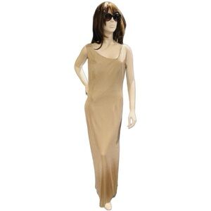 Dave and Johnny Pale Gold Gown